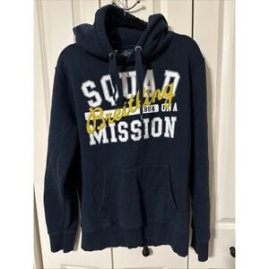 Breitling Squad On A Mission Blue Sweatshirt Hoodie Sz Large
